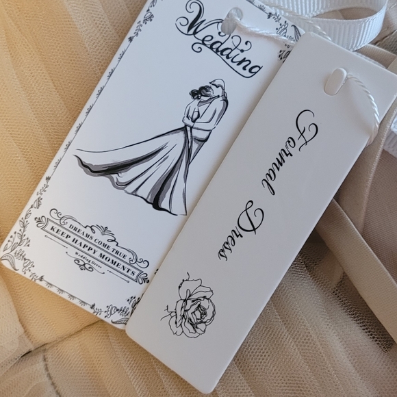 Elegant Cream Layered Tulle Evening Gown - Picture 2 of 16